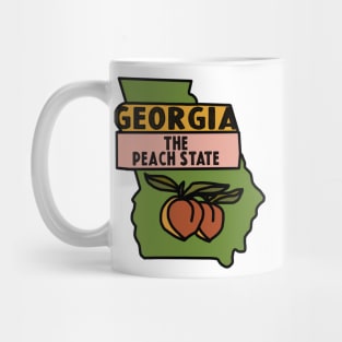 Georgia Peach State Decal Mug